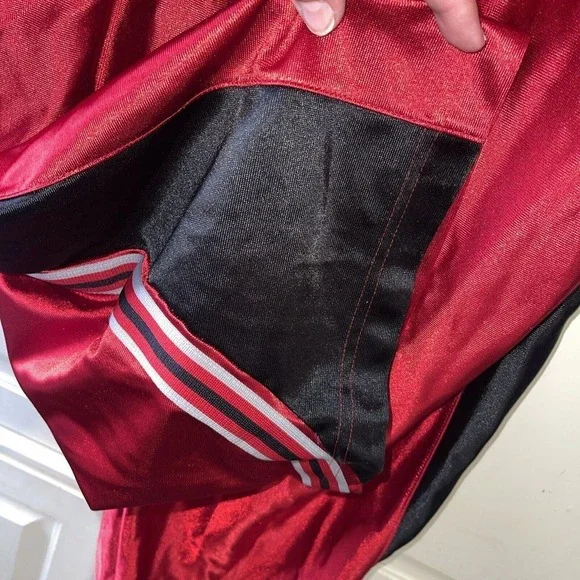 Adidas Track Pants Men L Red Vintage Retro‎ Metallic Shimmer Athletic Old School